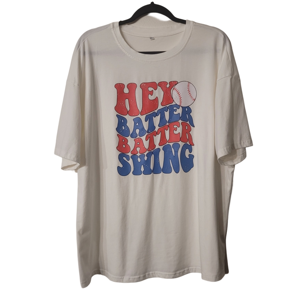 Red and White Short Sleeve Tees with Bold Graphics